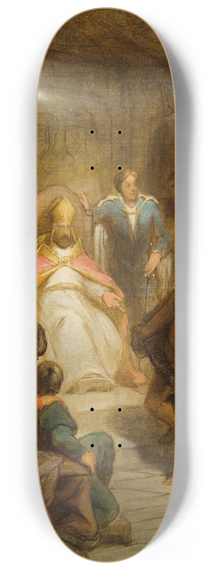Antonie F. Zrcher - De graaf van Gelre en de heer van Amstel in het Domkapittel van Utrecht, Anno 1227 8.25 inch art skate deck