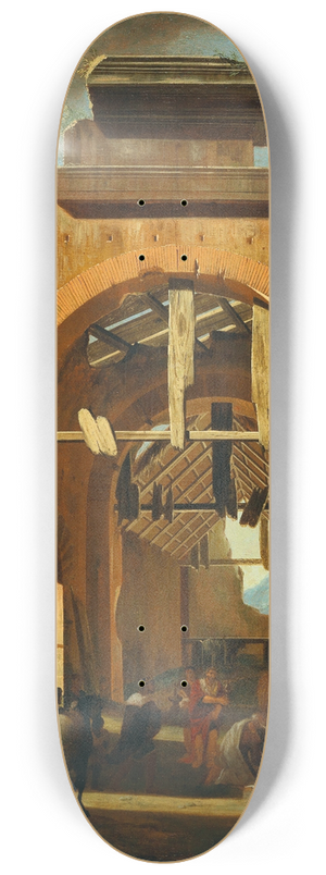 Niccol Codazzi - Basilica of Constantine Motif with the Adoration of the Magi 8.25 inch art skate deck