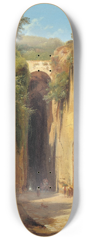 Antonie Sminck Pitloo - The Grotto of Posillipo at Naples 8.25 inch art skate deck Antonie Sminck Pitloo - The Grotto of Posillipo at Naples 8.25 inch art skate deck