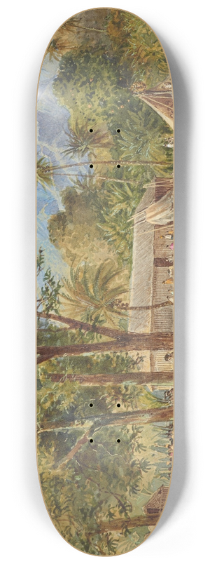 Nicholas Chevalier - At Papeete, Tahiti 8.25 inch art skate deck