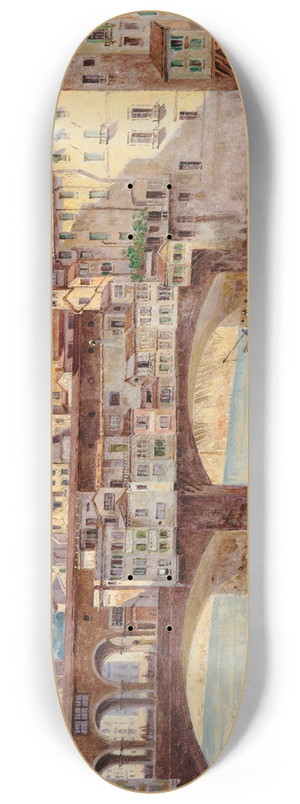 Antonietta Brandeis - Florence, Ponte Vecchio 8.25 inch art skate deck