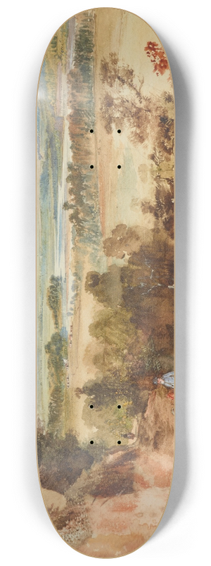 Nicholas Chevalier - Rangitikei from Westoe, W. Fox Esqs Station 8.25 inch art skate deck