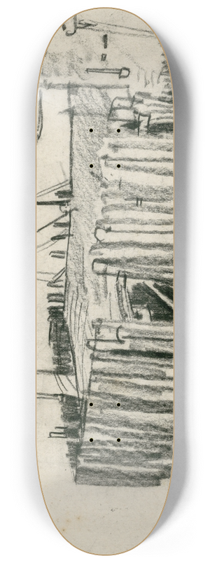 Adolf le Comte - Aanlegsteiger te Veere 8.25 inch art skate deck Adolf le Comte - Aanlegsteiger te Veere 8.25 inch art skate deck