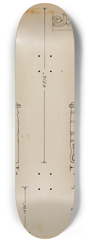 Nicholas Gorid - Side Chair, with Cane Back and Seat 8.25 inch art skate deck