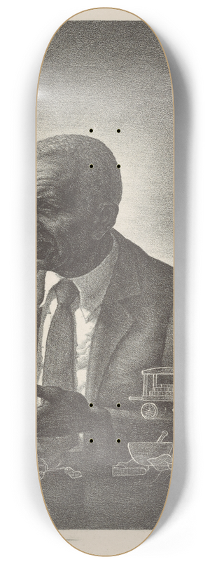Nicholas Panesis - George Washington Carver 8.25 inch art skate deck