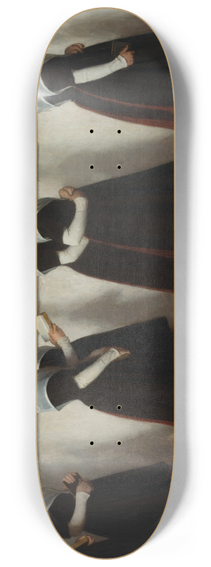 Nicolaas van der Waay - Amsterdamse weesmeisjes in een gang voor een stadsprofiel van Amsterdam 8.25 inch art skate deck