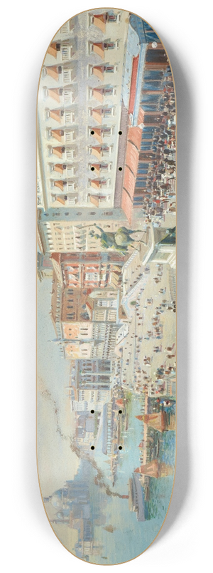 Antonietta Brandeis - Venice, a Birds Eye View with Santa Maria della Salute in the Distance 8.25 inch art skate deck
