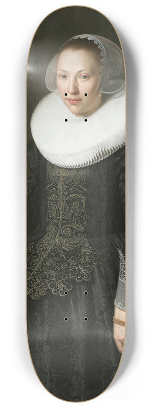 Nicolaes Eliasz. Pickenoy - Portrait of a Lady 8.25 inch art skate deck