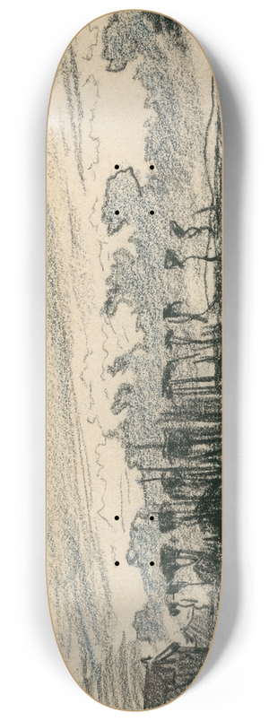 Adolf le Comte - Bomen rond een waterplas 8.25 inch art skate deck