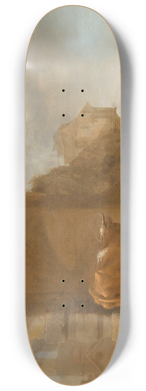 Nicolaes Pietersz. Berchem - A milkmaid amongst ruins 8.25 inch art skate deck