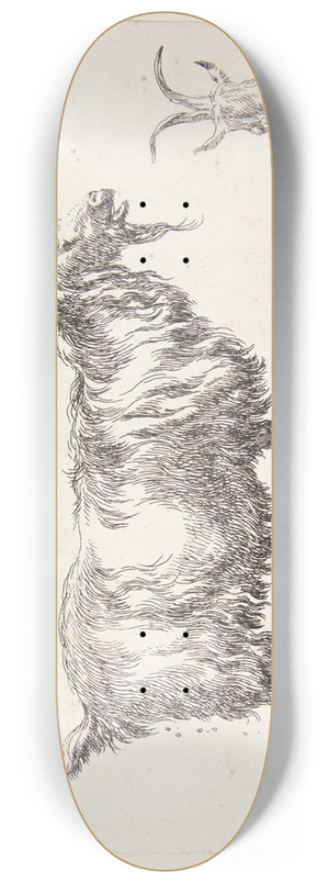 Nicolaes Pietersz. Berchem - En stende og en liggende ged 8.25 inch art skate deck