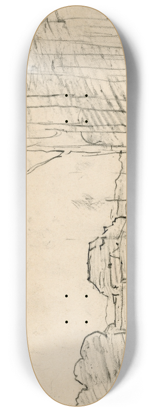 Adolf le Comte - Bruggetje over een vaart en bomenrij 8.25 inch art skate deck