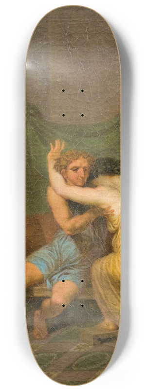 Nicolai Abildgaard - Catullus and Lesbia, who in his arms seeking solace for her spurvs death 8.25 inch art skate deck