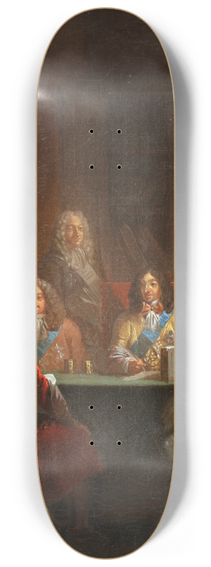 Nicolai Abildgaard - Christian V Presents Danish Law 1683 8.25 inch art skate deck Nicolai Abildgaard - Christian V Presents Danish Law 1683 8.25 inch art skate deck