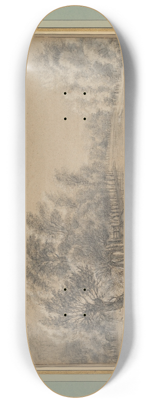 Antonie Waterloo - River Landscape 8.25 inch art skate deck