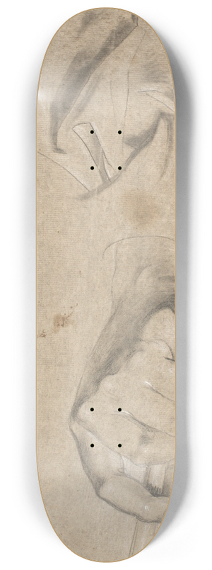 Nicolai Abildgaard - Studie af en hnd og et draperi 8.25 inch art skate deck