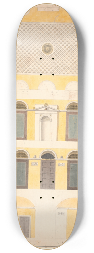 Nicolai Abildgaard - The ceiling and four walls of a large room 8.25 inch art skate deck