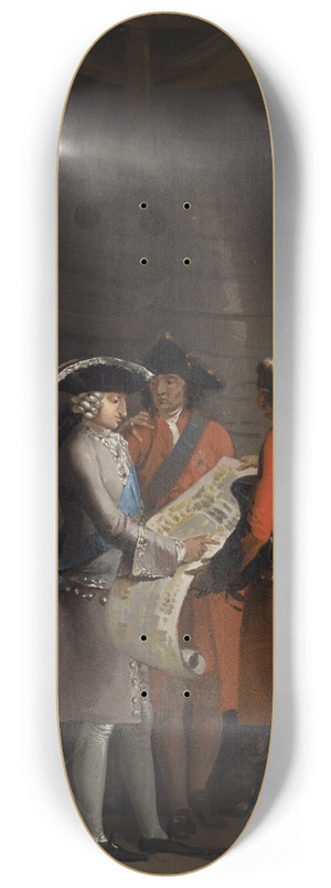 Nicolai Abildgaard - The Construction Of Copenhagens Dock In The Reign Of Christian VI 8.25 inch art skate deck