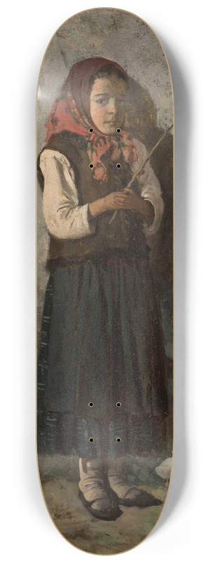 Antoni Gramatyka - Girl with geese 8.25 inch art skate deck Antoni Gramatyka - Girl with geese 8.25 inch art skate deck