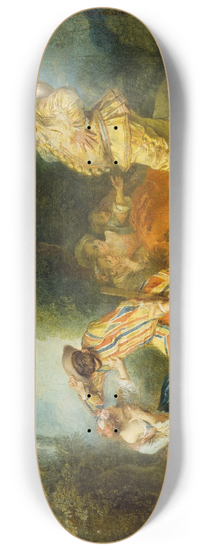 Nicolas Lancret - An Italian Comedy Scene 8.25 inch art skate deck