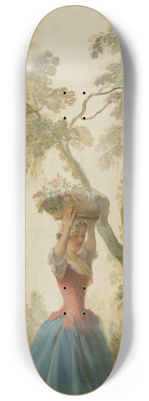 Nicolas Lancret - Horticulture 8.25 inch art skate deck