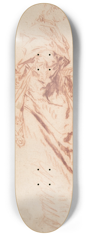 Nicolas Lancret - Standing Woman Facing Right 8.25 inch art skate deck