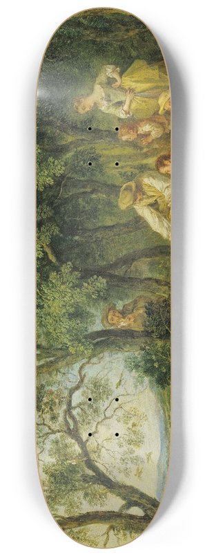 Nicolas Lancret - The Bird Catchers 8.25 inch art skate deck