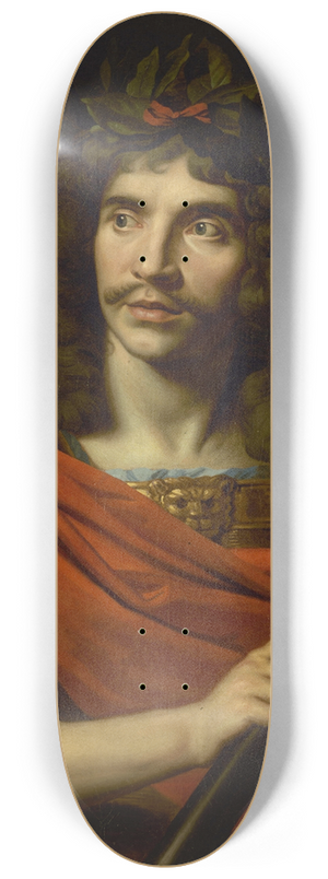 Nicolas Mignard - Molire (1622-1673) dans le rle de Csar de La Mort de Pompe 8.25 inch art skate deck