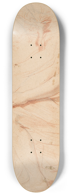 Nicolas Mignard - Studies for the Archangel Gabriel 8.25 inch art skate deck