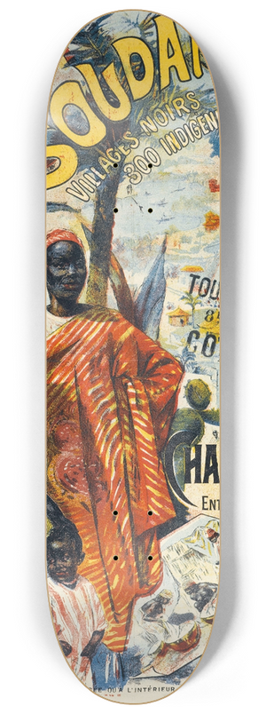 Nicolas Tamagno - Soudan Villages Noirs 300 Indigenes 8.25 inch art skate deck Nicolas Tamagno - Soudan Villages Noirs 300 Indigenes 8.25 inch art skate deck