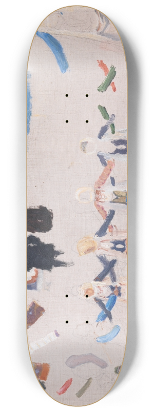 Niels Skovgaard - Dansende kvinder, dragtdetailler og et landskab 8.25 inch art skate deck