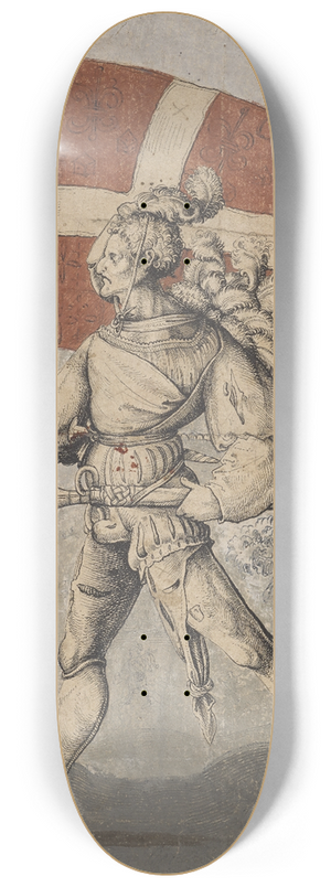 Niklaus Manuel - Bannertrger, nach links schreitend 8.25 inch art skate deck