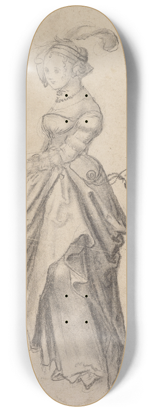 Niklaus Manuel - Studie zu einer Trichten Jungfrau 8.25 inch art skate deck Niklaus Manuel - Studie zu einer Trichten Jungfrau 8.25 inch art skate deck