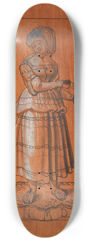 Niklaus Manuel - Trichte Jungfrau 8.25 inch art skate deck Niklaus Manuel - Trichte Jungfrau 8.25 inch art skate deck