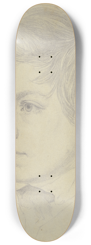 Nikolaus Hoff - Bildnis des Bruders des Knstlers, Carl Hoff, als Knabe von dreizehn Jahren 8.25 inch art skate deck