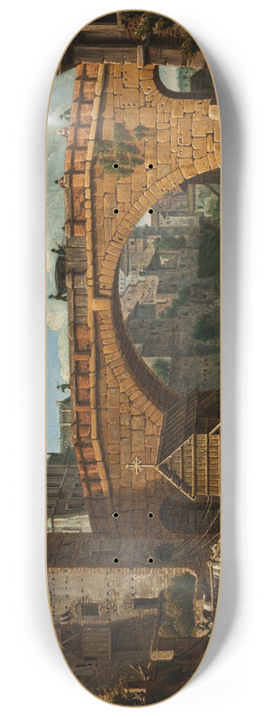 Antonio Aquaroni - Ponte Cestio In Rome 8.25 inch art skate deck