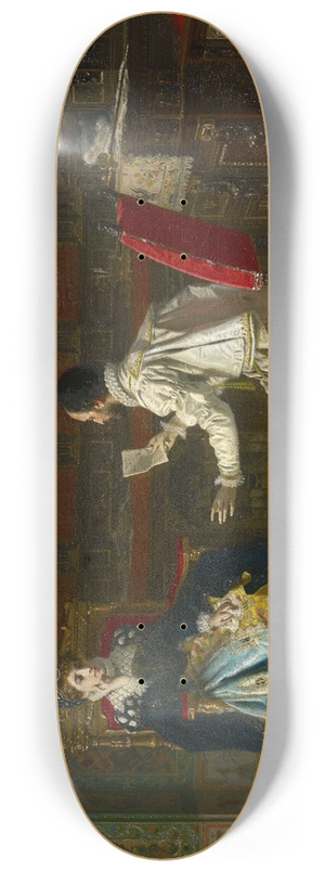 Antonio Barzaghi-Cattaneo - Tasso Reads His liberated Jerusalem To Princess Eleonora Deste 8.25 inch art skate deck