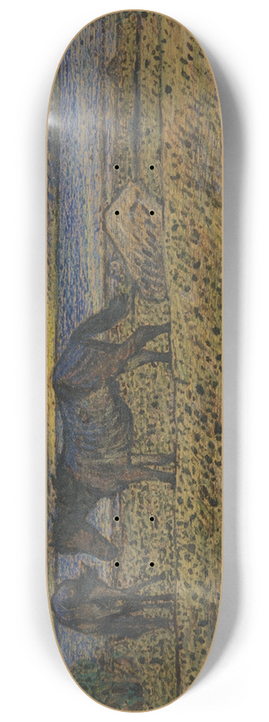 Nils Kreuger - Horses at the Beach 8.25 inch art skate deck Nils Kreuger - Horses at the Beach 8.25 inch art skate deck