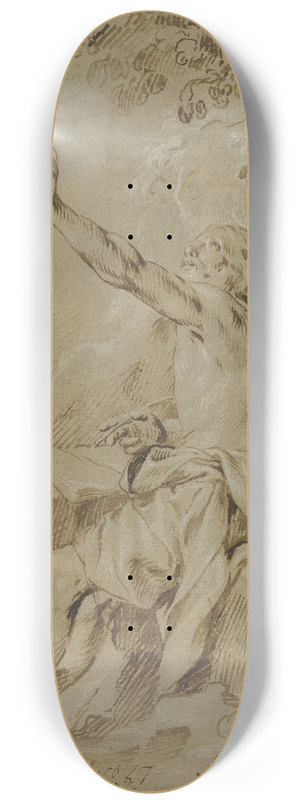 Antonio del Castillo Y Saavedra - St. Jerome Hearing the Trumpet of the Last Judgment 8.25 inch art skate deck