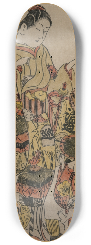 Nishimura Shigenaga - Child Reaching for a Fishbowl 8.25 inch art skate deck