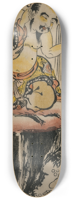 Nishimura Shigenaga - Xu You Rinsing his Ear at a Waterfall 8.25 inch art skate deck