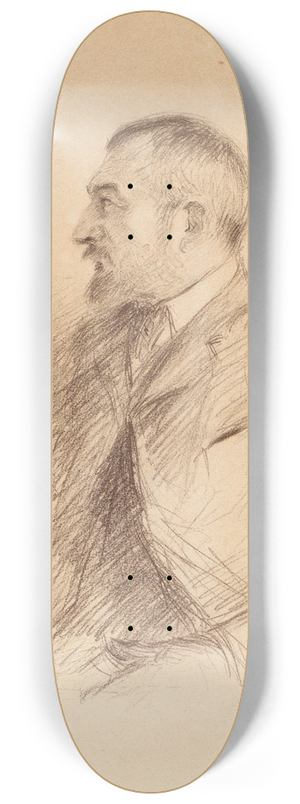 Nol Dorville - Inconnu, de profil gauche, jeune avec une barbe 8.25 inch art skate deck