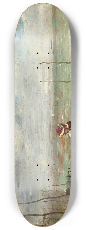 Norbert Goeneutte - Femme sur la plage 8.25 inch art skate deck