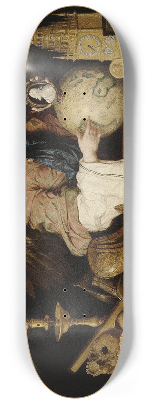 Antonio de Pereda - Allegory of Vanity 8.25 inch art skate deck
