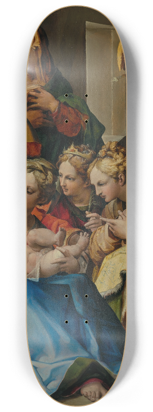 Nosadella (Giovanni Francesco Bezzi) - Holy Family with Saints Anne,Catherine of Alexandria and Mary Magdalene 8.25 inch art skate deck Nosadella (Giovanni Francesco Bezzi) - Holy Family with Saints Anne,Catherine of Alexandria and Mary Magdalene 8.25 inch art skate deck