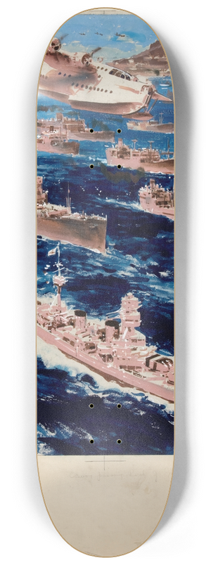 O'Connell - Convoy passing Gibraltar 8.25 inch art skate deck