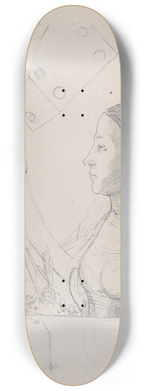 Odilon Redon - A Trial Plate for Mallarms Un coup de ds (A Throw of the Dice) 8.25 inch art skate deck