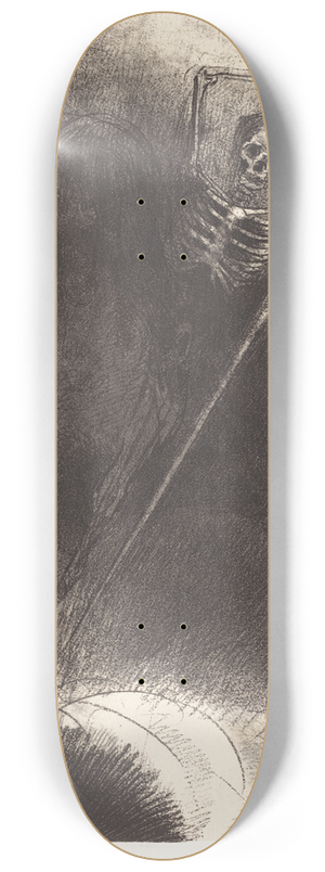 Odilon Redon - Et celui qui tait mont dessus se nommait la Mort (And his name that sat on him was Death) 8.25 inch art skate deck