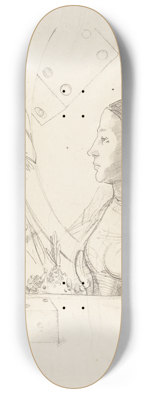 Odilon Redon - Femme de Profil (Profile of a Woman) 8.25 inch art skate deck