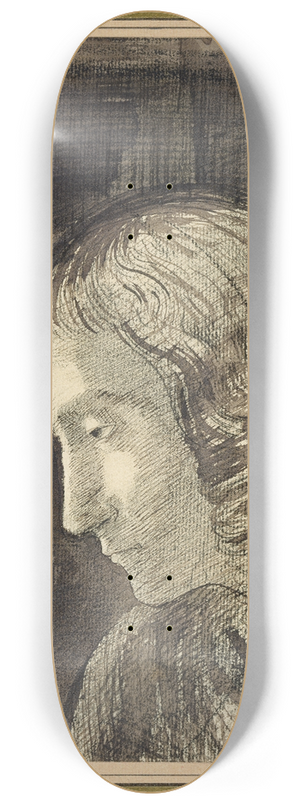 Odilon Redon - Head to the left 8.25 inch art skate deck
